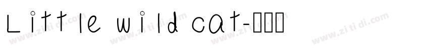 Little wild cat字体转换